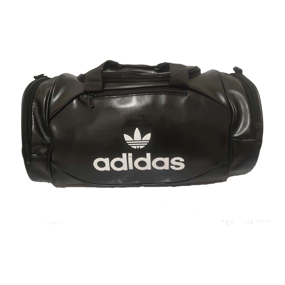 ساک ورزشی adidas با جنس چرم مصنوعی دو کاره با بند بلند رنگ مشکی